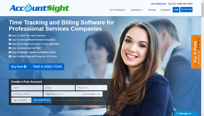 AccountSight time tracking