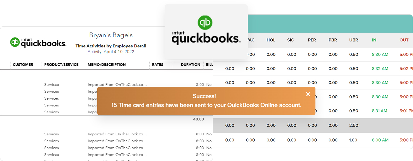 Time tracking that integrates with Quickbooks.
