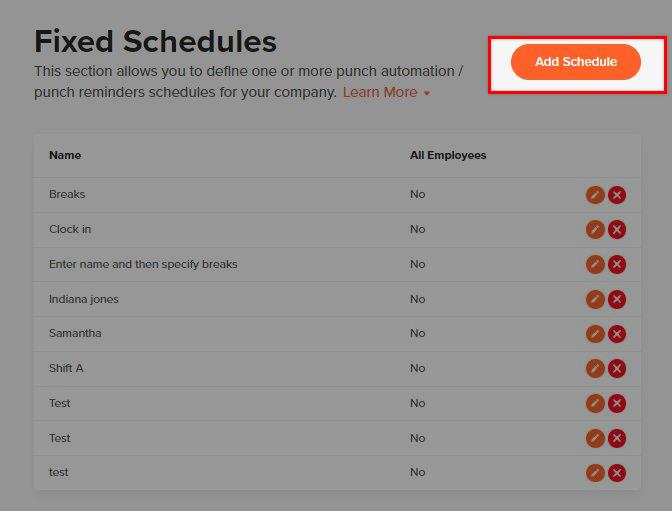 add schedule