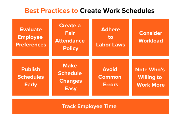 Best Practices to Create Work Schedules