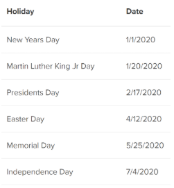 adding holidays for paid time off setting up company holidays for PTO