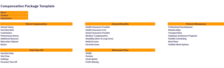 Compensation Package Template