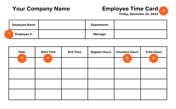 Time Card Data