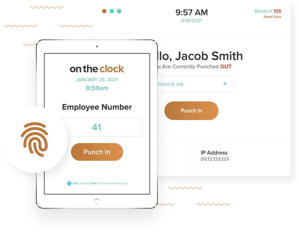 Biometric fingerprint punching for your web time clock