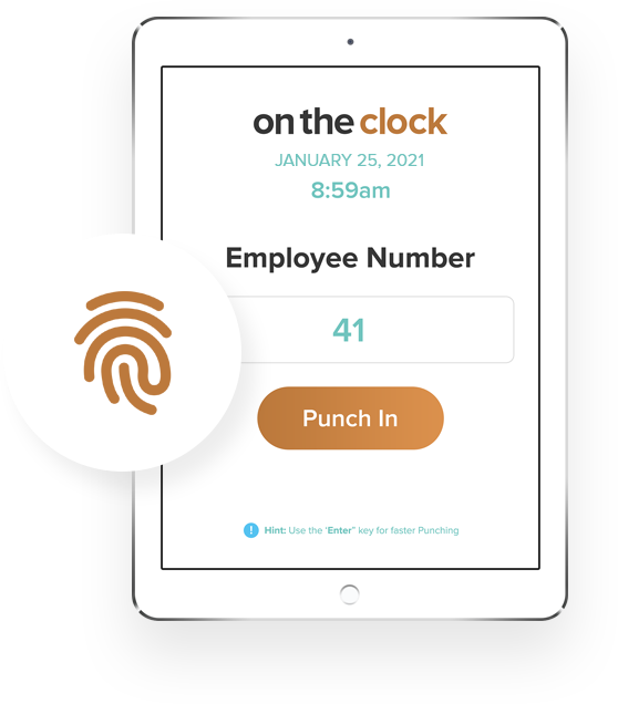 Easily set up a device for employees to punch