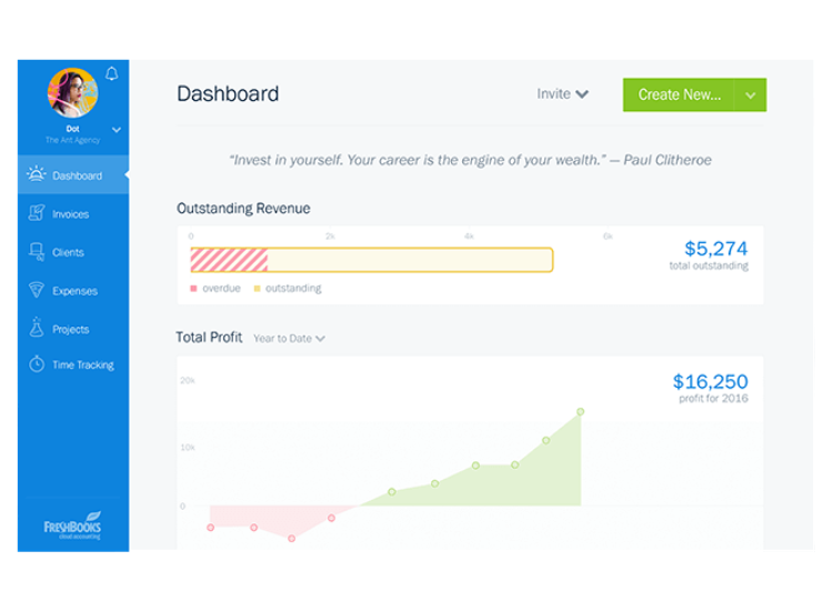freshbook screenshot