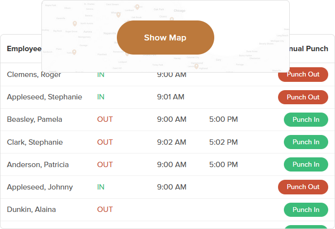 Know who's working with OnTheClock