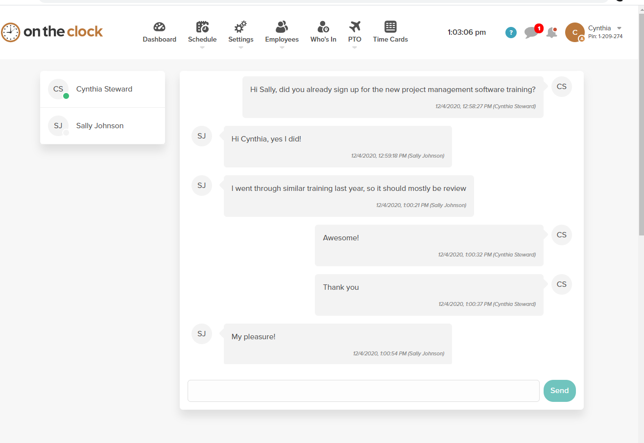 real-time messaging Live-time messaging