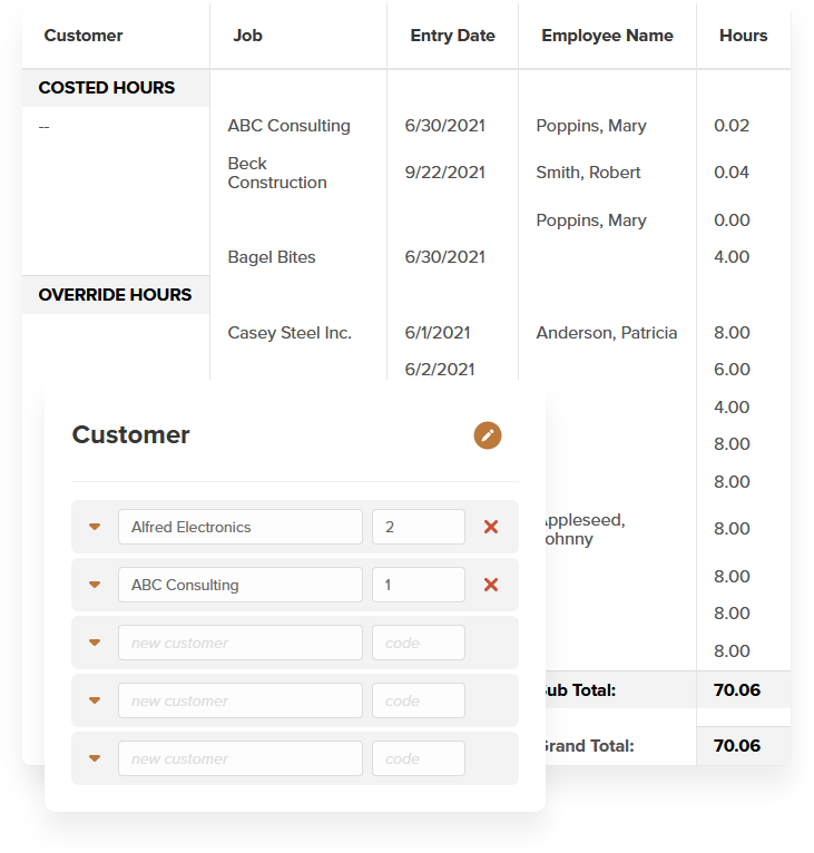 Extract billable information