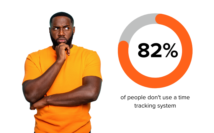 infographic: 82% of people don't use a time tracking system